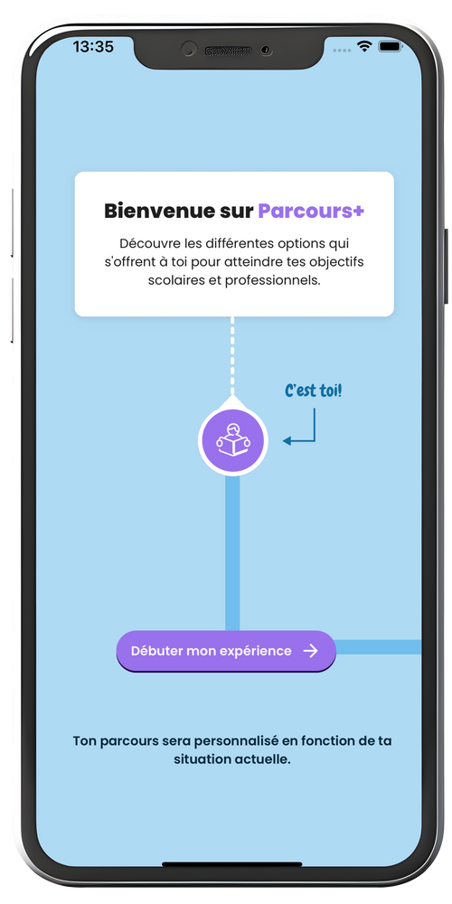 Capture d'écran complémentaire de l'application Parcours+